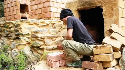 Satisfying house making by mud in jungle in 101 days must watch