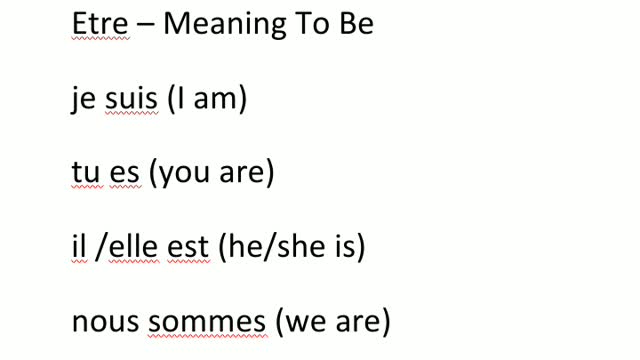 Basic French verbs