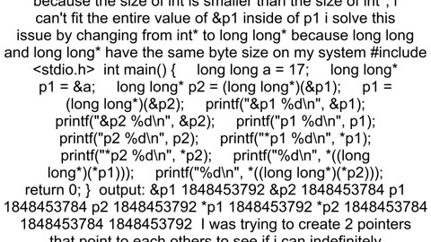 Dereferencing pointer cast from an integer of a valid memory address give Segmentation fault