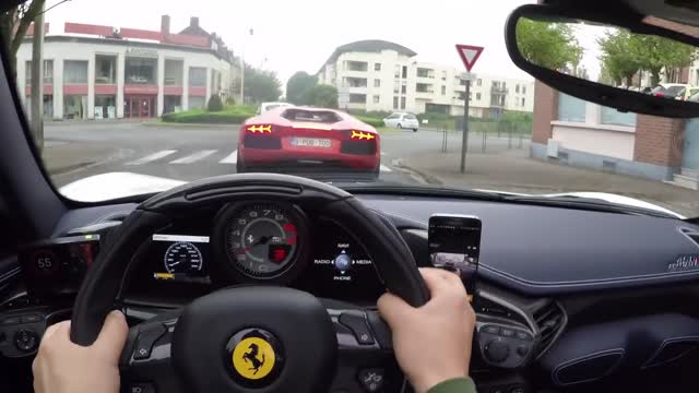 My Lamborghini lights my Ferrari on fire!