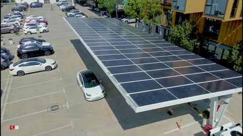 Tesla Solar Integrated Supercharging Station In Shanghai