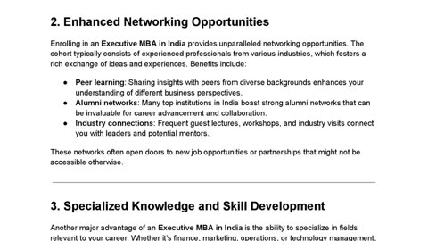 Top Career Benefits of an Executive MBA in India