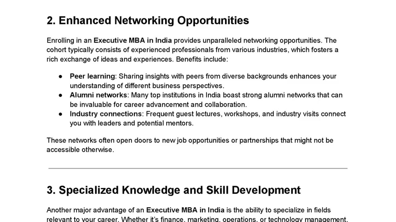 Top Career Benefits of an Executive MBA in India