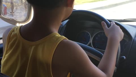 6 Year Old Driving a Car