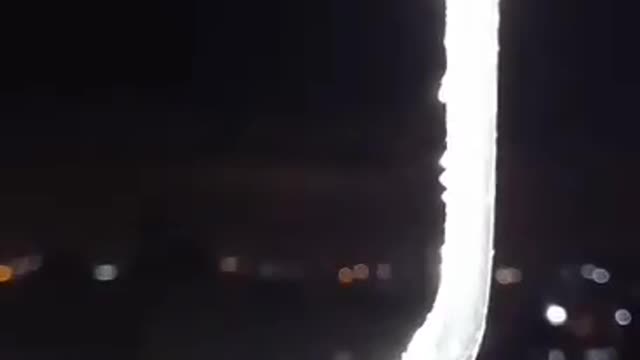 Breaking | Raw combat footage of Iron dome intercepting rockets from Gaza a while ago