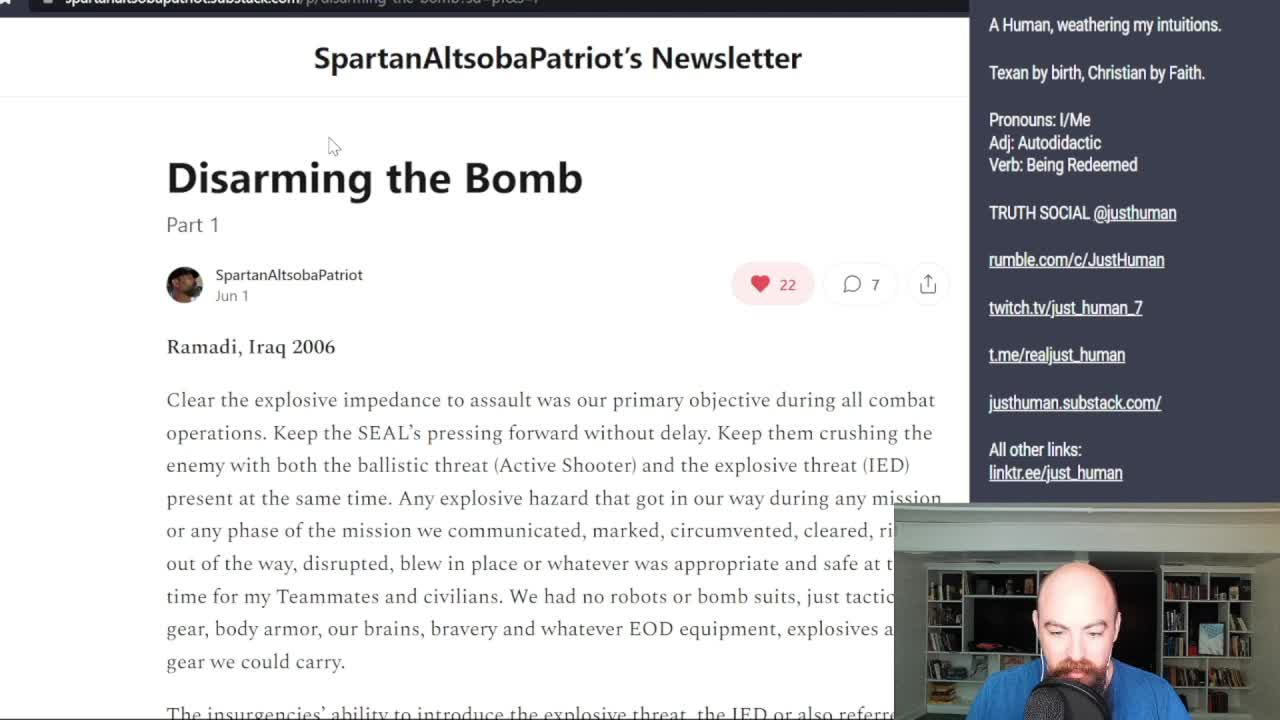 Reading: Disarming The Bomb Part 1 & 2 by SpartanAltsobaPatriot