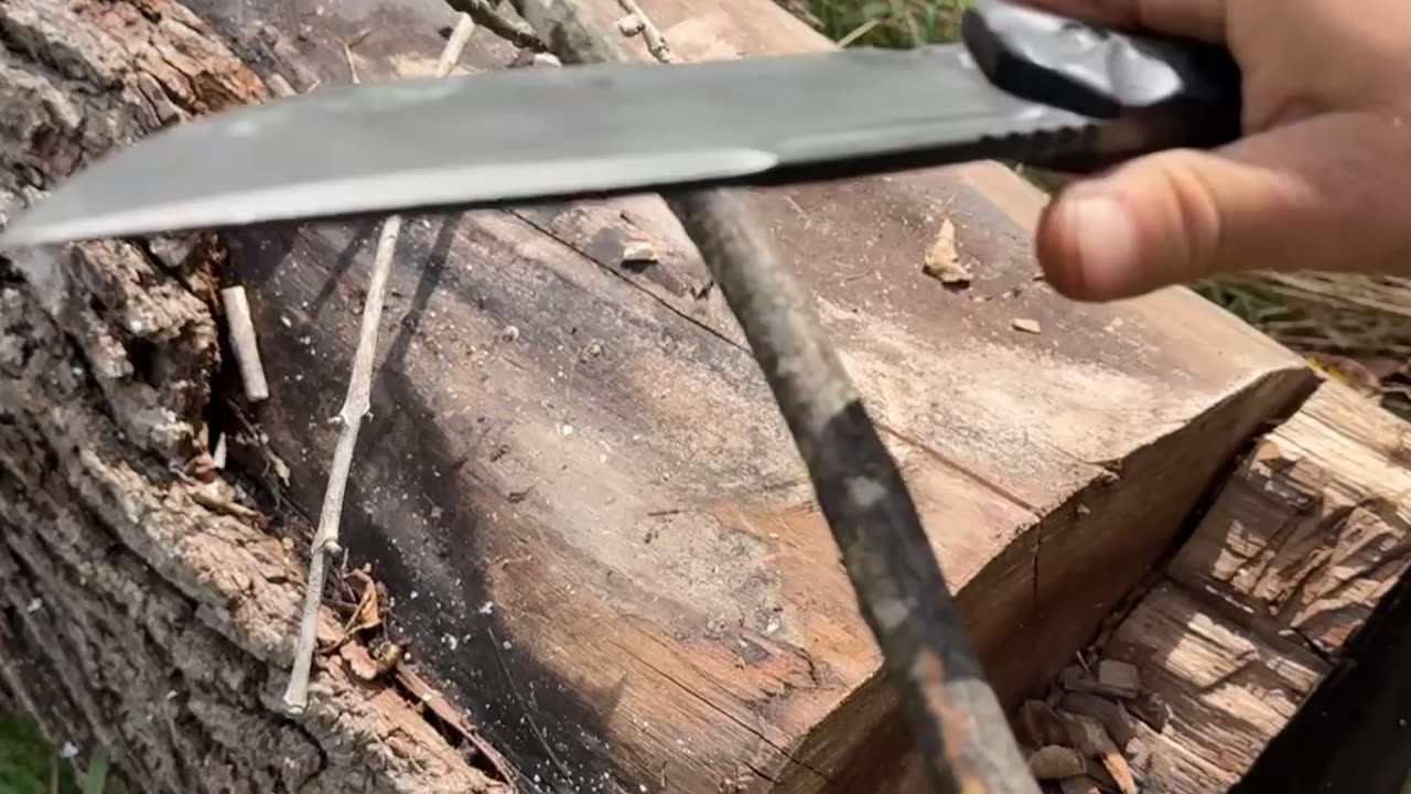 Chopping With The Tactical Bowie Knife