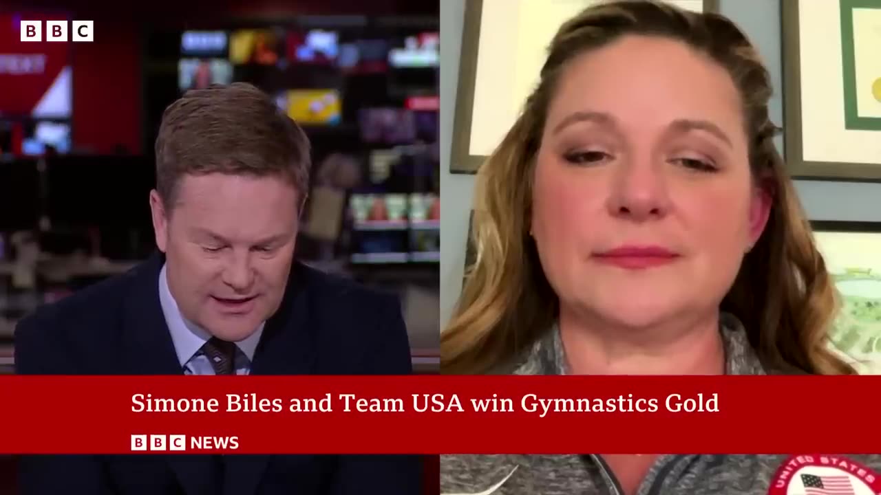 Simone Biles and US gymnastics team reclaim Olympic gold | BBC News