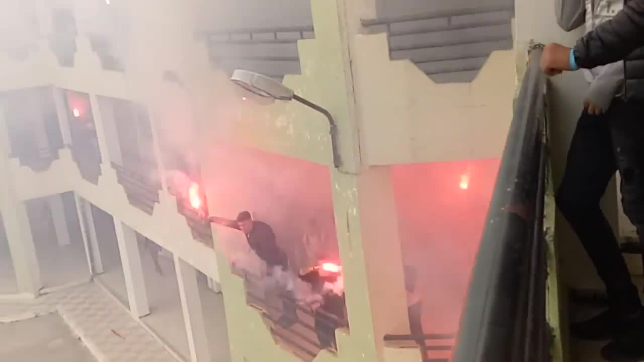 The high school turned into a fireworks cemetery