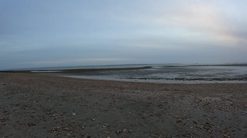 Beach on the the solent. UK. Timelapse