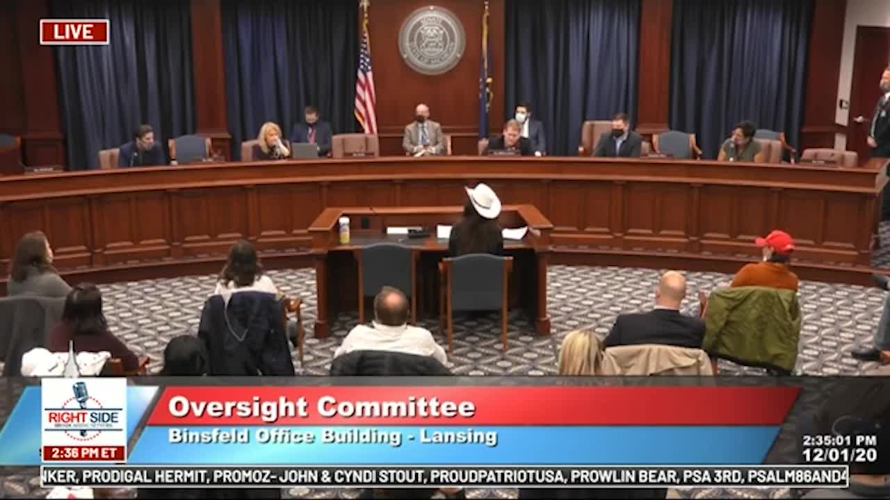 Witness #30 testifies at Michigan House Oversight Committee hearing on 2020 Election. Dec. 2, 2020.