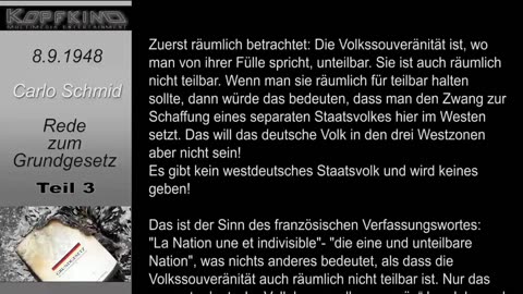 Dr. Carlo Schmid Grundsatzrede zum Grundgesetz und die Zukunft Deutschlands