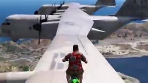 GTA V Dangerous stunt on mountaina