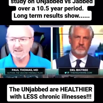 The UNjabbed are HEALTHIER with LESS chronic illnesses...