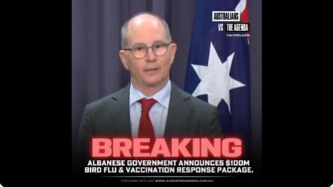 Australian Government Announces $100 Million Bird Flu Preparedness Scam