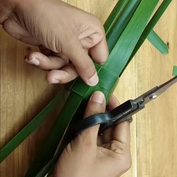 Fun time crafts with coconut leaves #craft #shorts #reels #coconutleaf