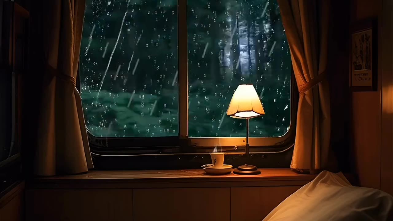 Rain Sounds For Sleeping - 99% Instantly Fall Asleep With Rain And Thunder Sound At Night