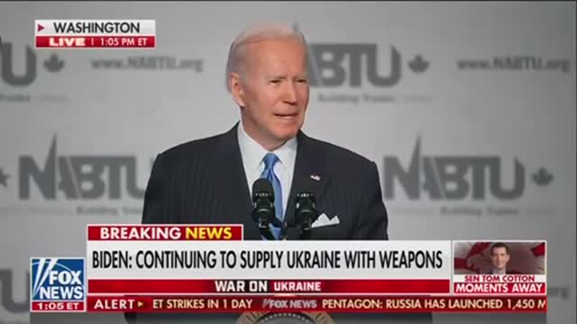 NEW - Biden to Ukraine: "If I got to go to war, I'm going with you guys."