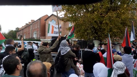 Pro-Palestine protest in Dublin Ireland 28.10.2023.