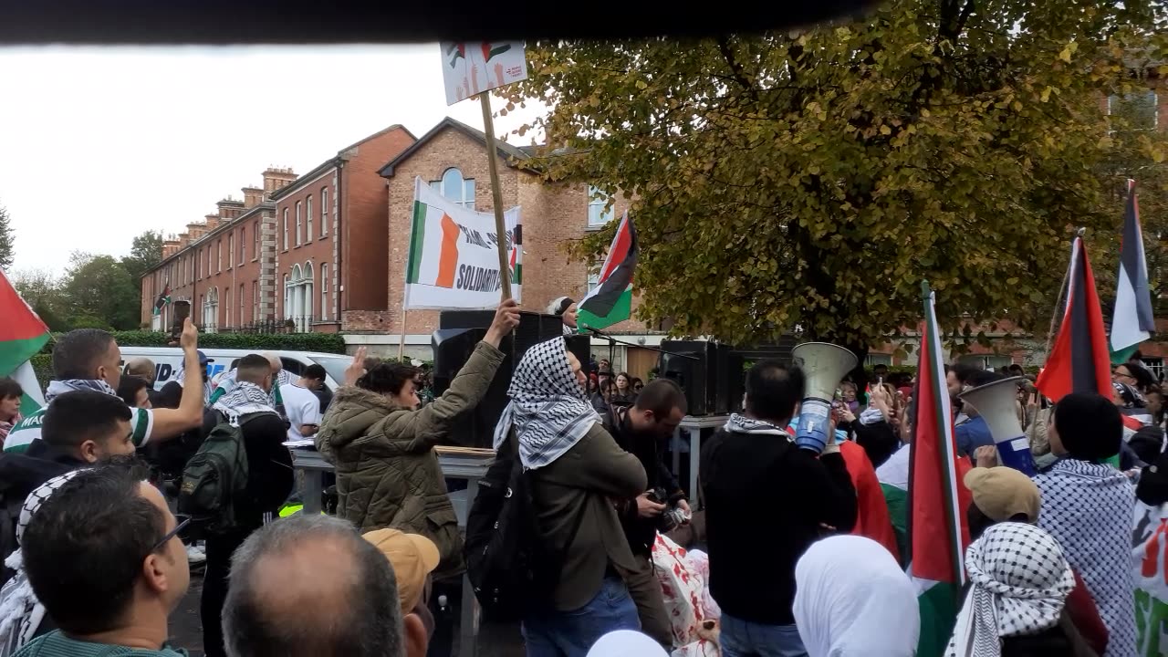 Pro-Palestine protest in Dublin Ireland 28.10.2023.