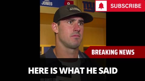 Daniel Jones Reacts To Being Pulled From The Game