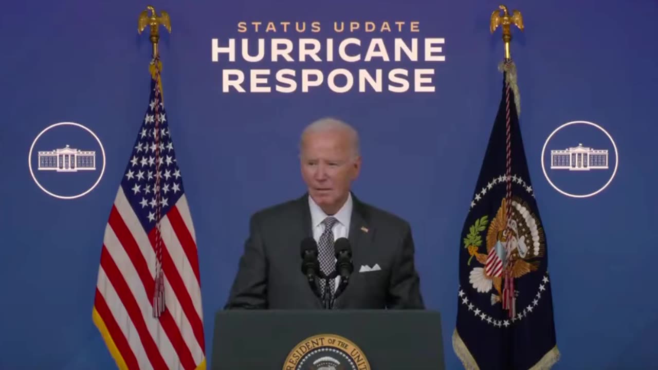 Biden says Israel's Netanyahu is "coming over to help with the storm."