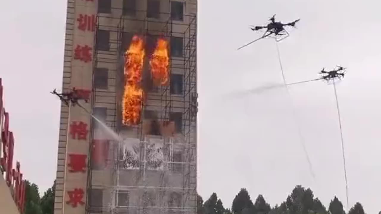 China Has Started Using Drones In Fire Fighting