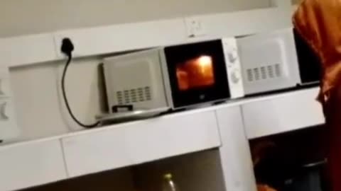 Look what is in the microwave