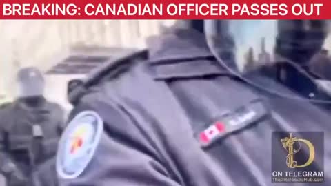 UN Police Officer Passes Out IN CANADA