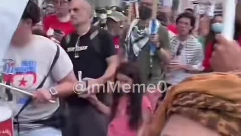 “Madam VP You Are Sellout, Pack Your Bags And Get The Hell Out!”- Pro-Palestine protesters chanting