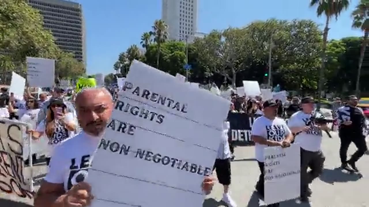 Parents are now marching on the streets and headed from City Hall to LAUSD