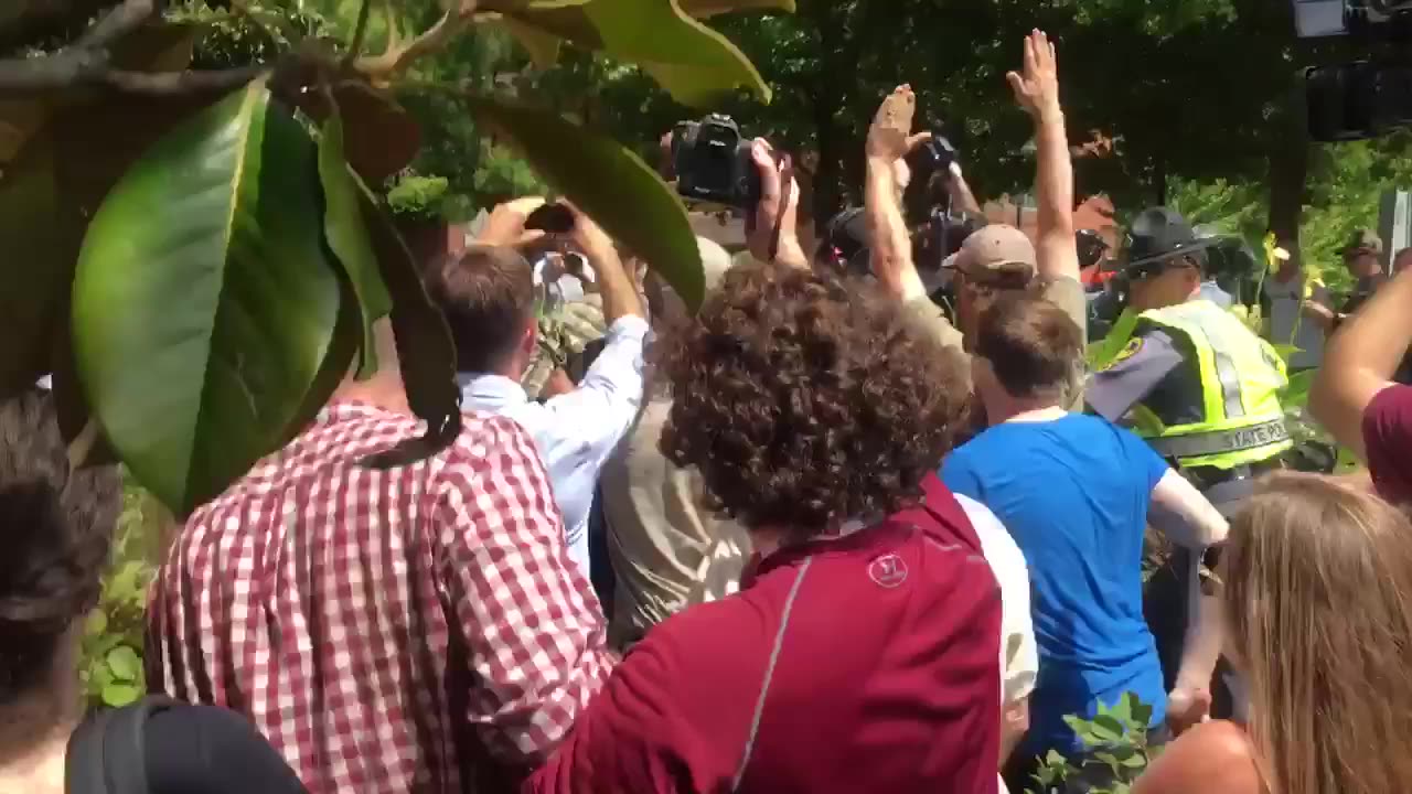 Aug 13 2017 Charlottesville 1.2 Unite the Right rally organizer Jason Kessler attacked and chased away at his planned news presser