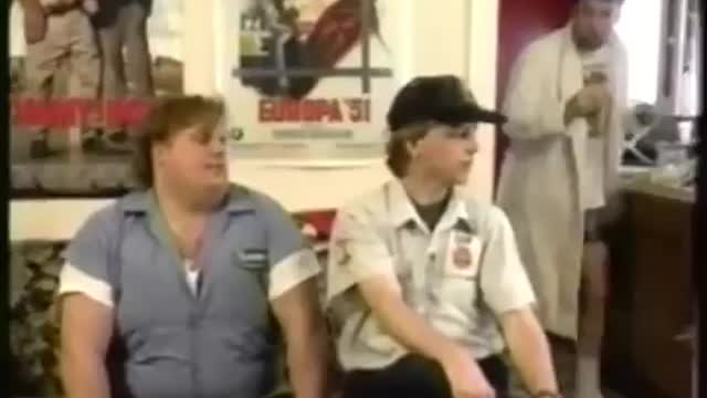 Chris Farley & David Spade at Bob Odenkirk house in 1995