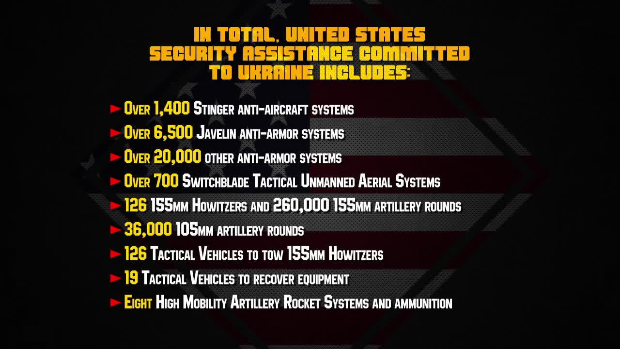 Overview Of U.S. Military Supplies To Ukraine July 1st, 2022