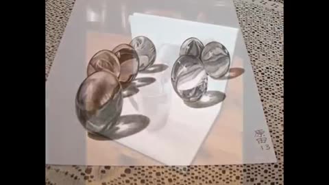 فن الرسم على الورق 3d _Art of drawing on 3D paper