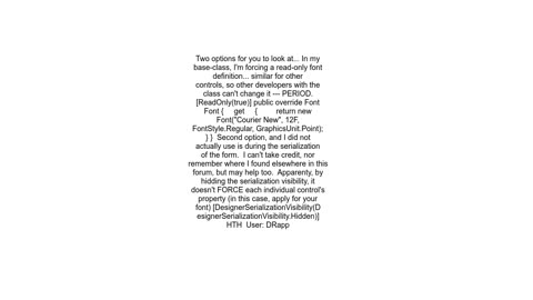 How to keep Font in inherited TextBox