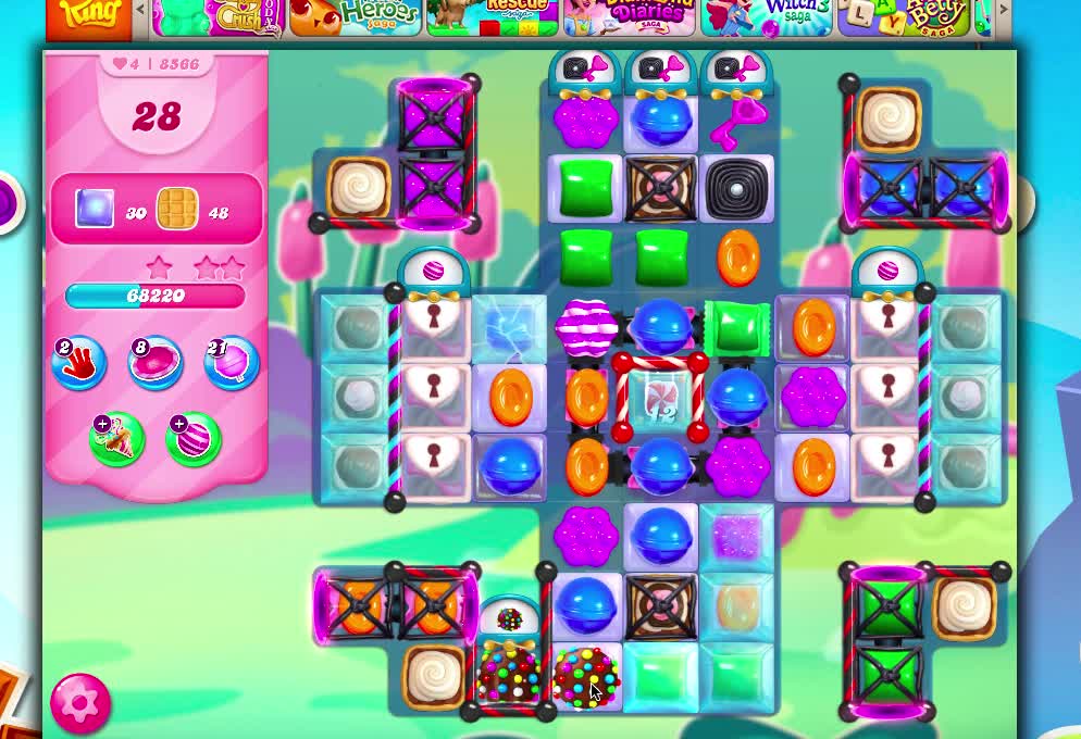 Candy Crush Level 8566 released 1/17/21 (No Boosters)