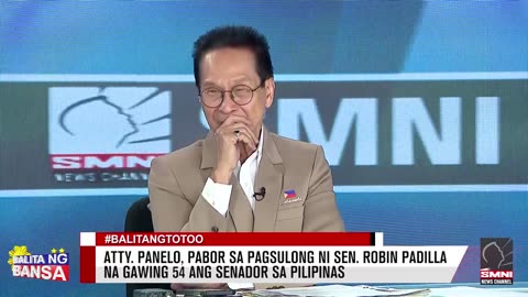 Atty. Panelo, pabor sa pagsulong ni Sen. Robin Padilla na gawing 54 ang senador sa Pilipinas