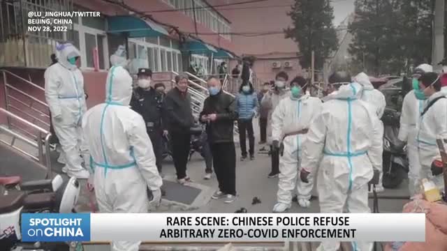 China Police taking down quarantine centers arresting covid enforcers