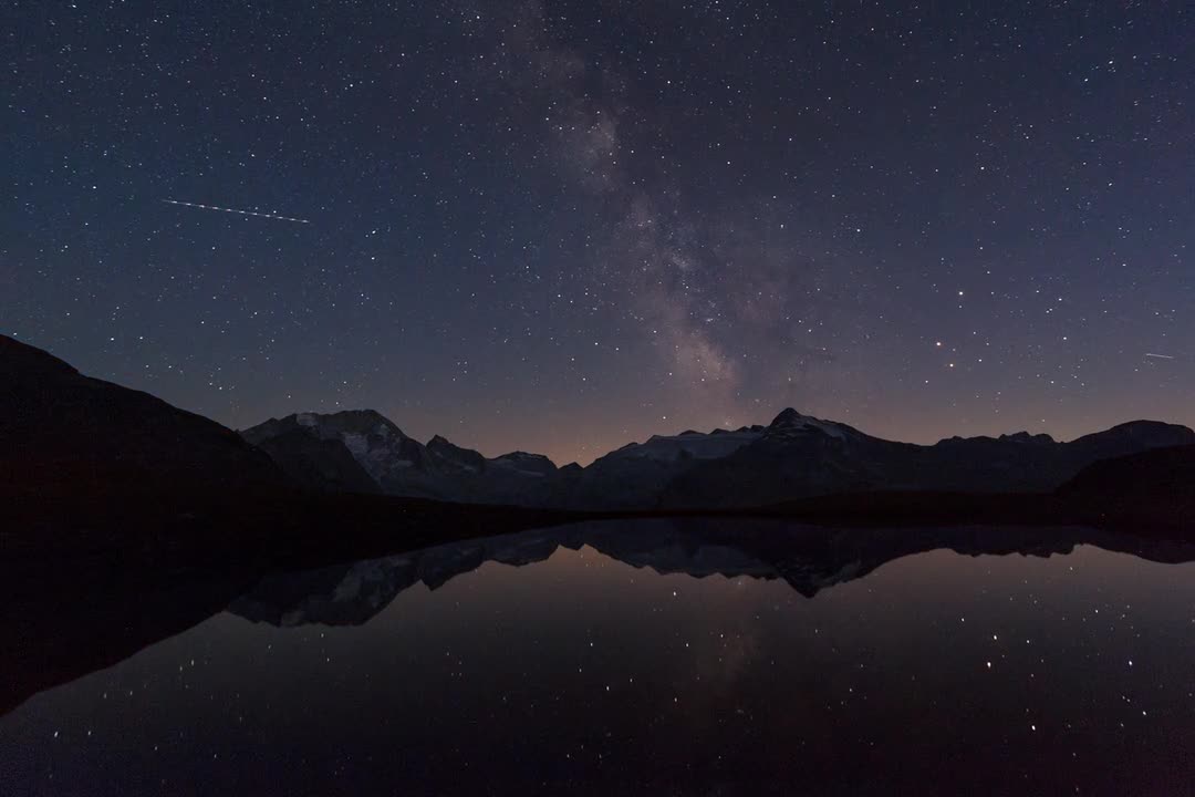 Stars over lake