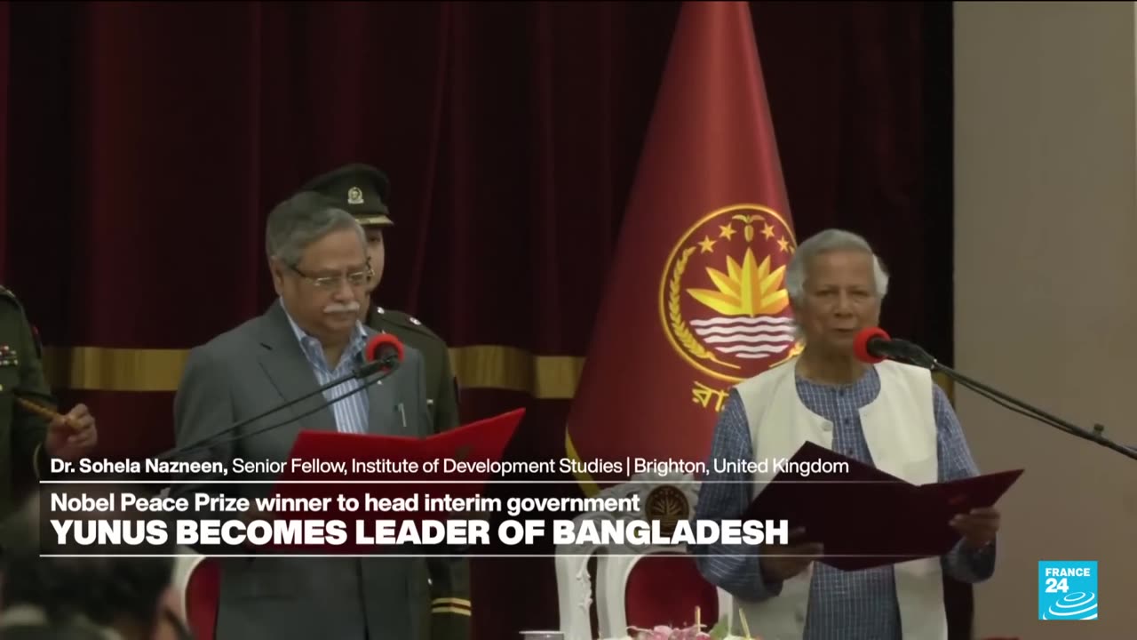 Interim leader Muhammad Yunus takes the helm in Bangladesh, to seek peace and prepare elections