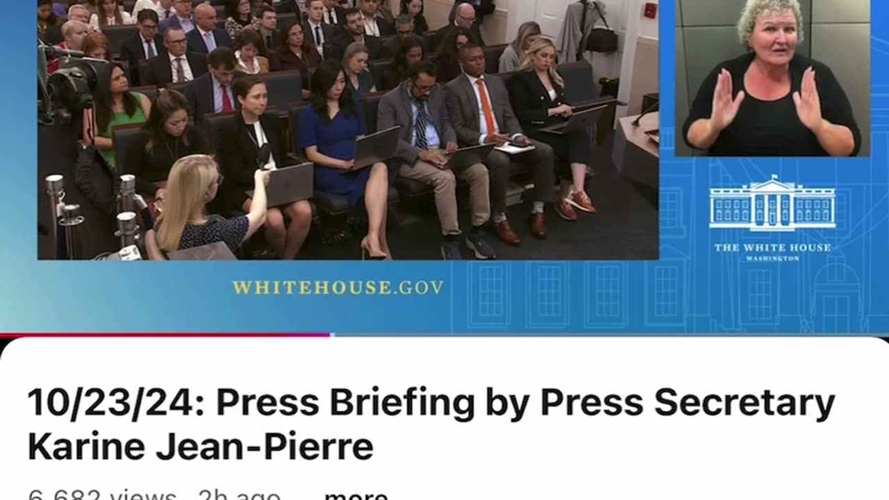 PRESS BRIEFING WHITE HOUSE