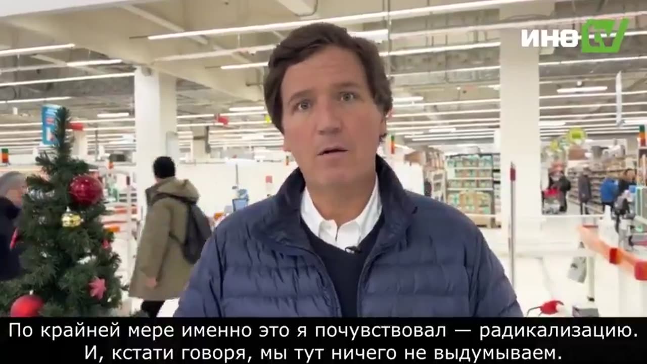 (Feb 2024) Tucker Carlson visits a Russian grocery store & compares Russian food prices to America