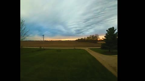 Clouds move out for the sunset