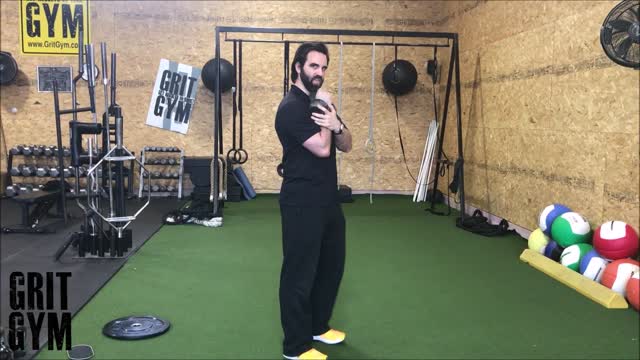 1 KB Racked Lateral Lunge