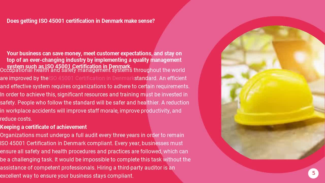 ISO 45001 Certification in denmark