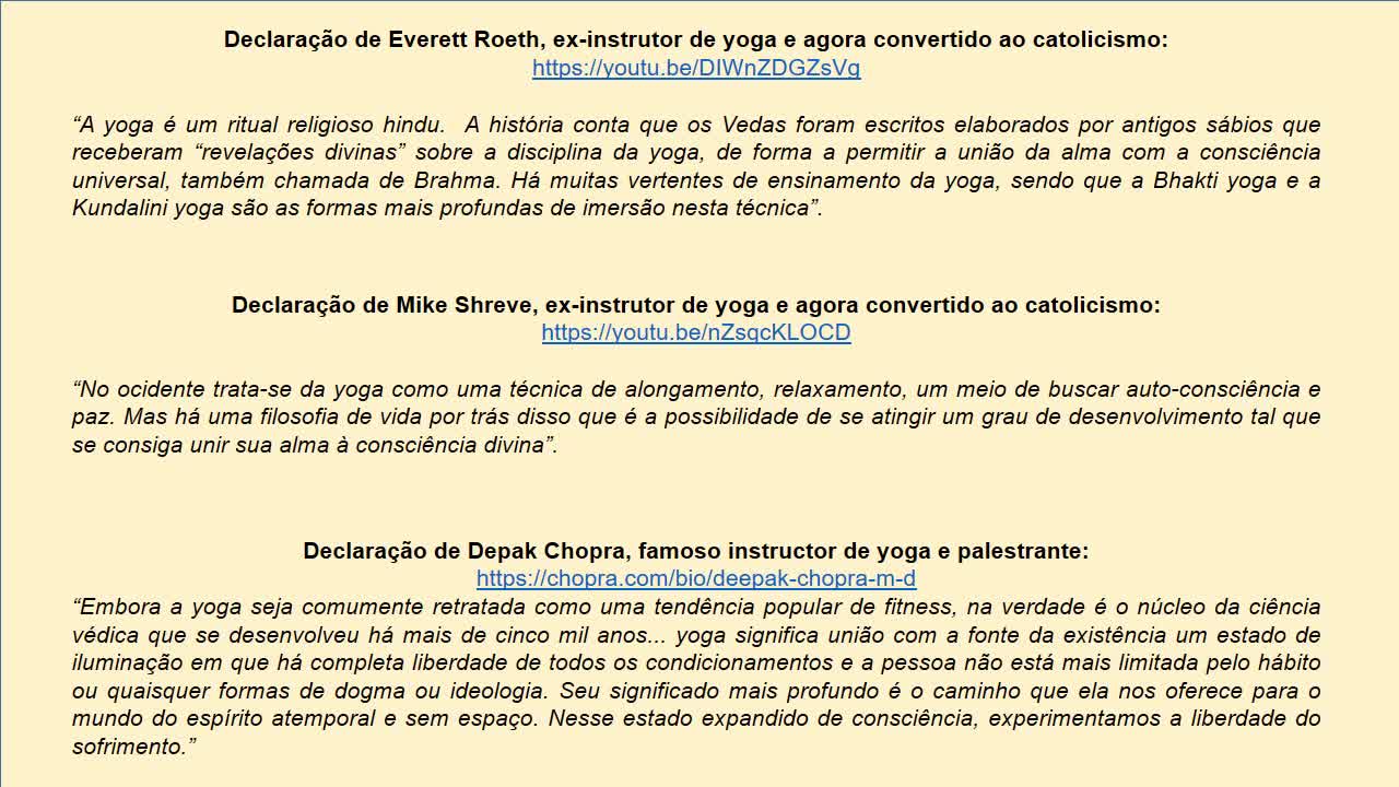 Doutrinas Demoníacas - Parte 2 Yoga