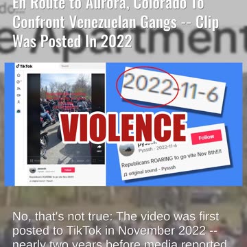 Fact Check: Video Does NOT Show Hells Angels En Route to Aurora, Colorado To Fight Venezuelan Gangs