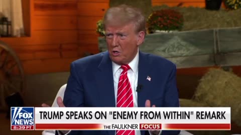 Trump: they are the threat to democracy. Everyone applauds “I’m glad I got that out”