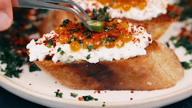 Caviar Cottage Cheese Toast